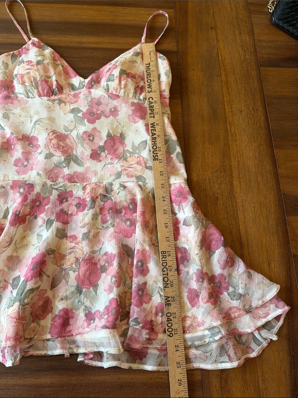 Hollister Pink Floral Chiffon Mini Dress Size XS - Picture 10 of 10